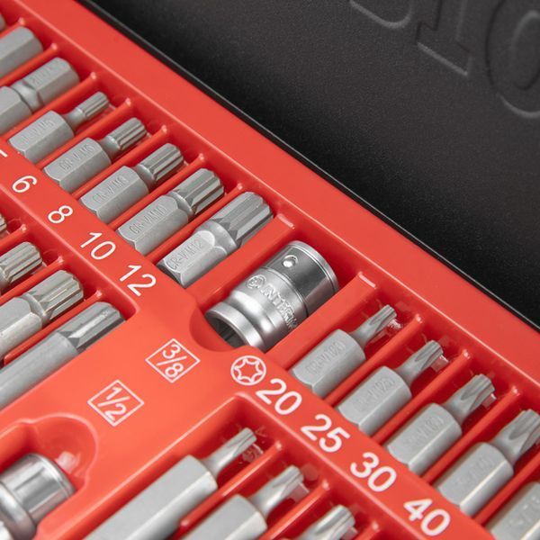 Набор звезд и шестигранников STORM, Cr-V, 40 ед. (TORX, HEX, SPLINE) INTERTOOL ET-8040 ET-8040 фото