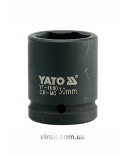 Головка торцева ударна 6-гранна YATO : квадрат 3/4", М= 30 мм, L= 53 мм YT-1080 YT-1080 фото