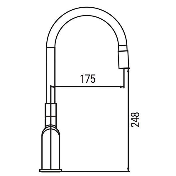 Змішувач для кухні Koer KB-70029-07 Колір графіт (KR5500) KR5500 фото