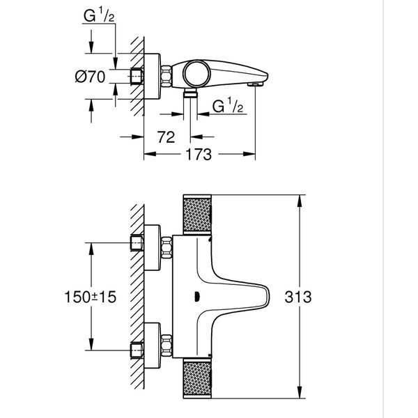 Термостат для ванни Grohe Grohtherm 1000 Performance (34830000) 34830000 фото