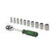 Набір шестигранних головок з тріскачкою, 1/4", 10 од. (5, 6, 7, 8, 9, 10, 11, 12, 13, 14 мм) INTERTOOL ET-6008 ET-6008 фото 3