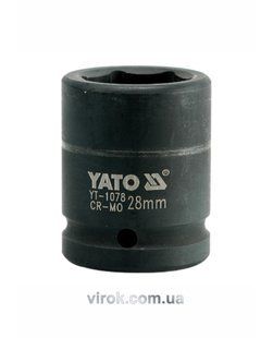 Головка торцева ударна 6-гранна YATO : квадрат 3/4", М= 28 мм, L= 53 мм YT-1078 YT-1078 фото
