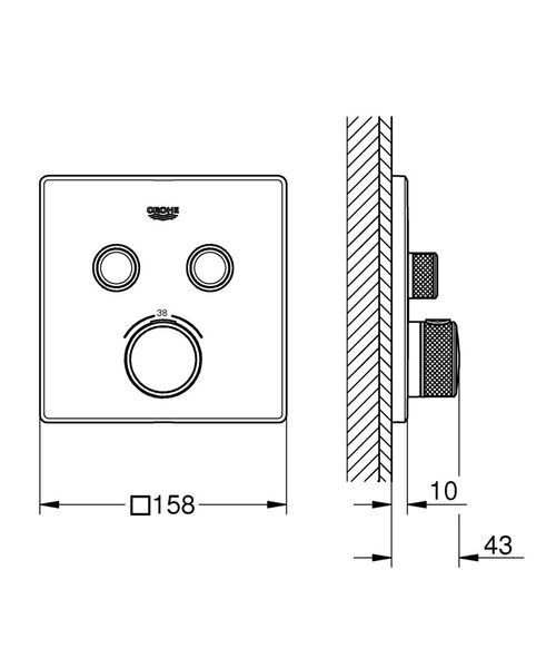 Термостат прихованого монтажу на 2 споживача Grohe Grohtherm SmartControl (29124000) 29124000 фото