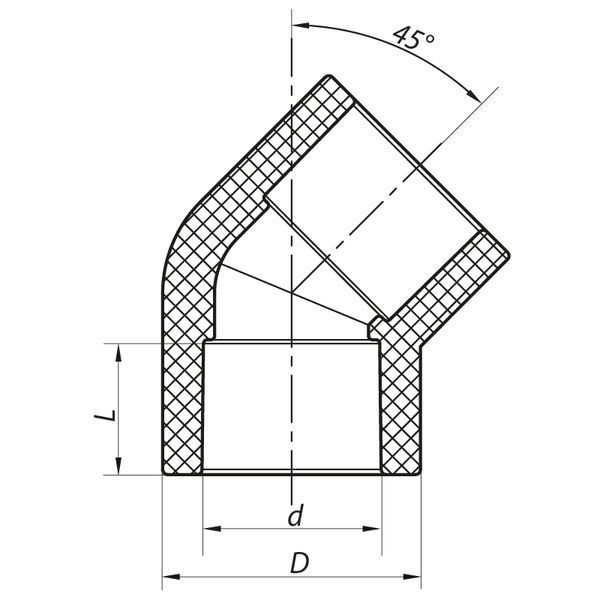 Угол 45 Koer K0013.PRO &ndash; 20 PPR (KP3389) KP3389 фото