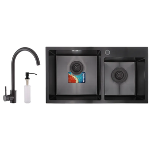 Набір Mixxus SET-7843D-220x1.0-PVD (мийка + змішувач + диспенсер) (MX0585) MX0585 фото