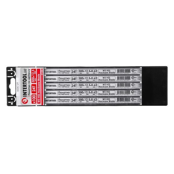 Полотно ножовочное по металлу, 300&times;12,5&times;0,62, 24T, W3, HSS INTERTOOL HT-3020 HT-3020 фото