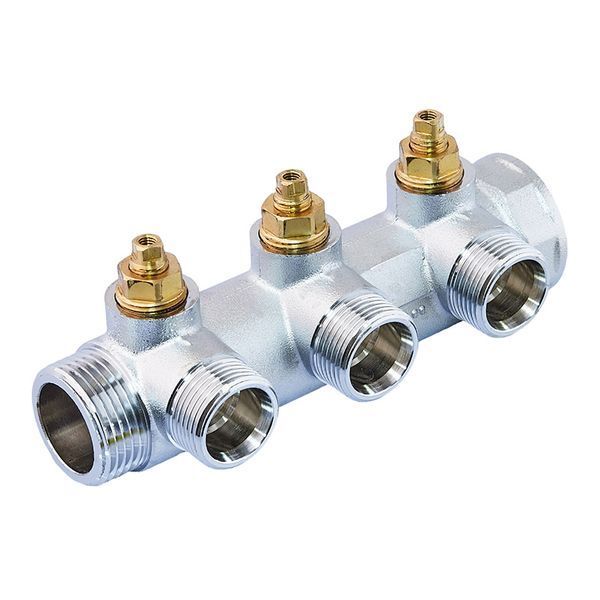Коллектор вентильный с адаптером Koer KR.1127-3 - 1"x3 - 3/4 Ways (евроконус-плоскость) (KR4947) KR4947 фото