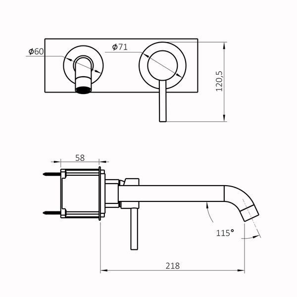 Змішувач для умивальника Globus Lux LAZER Pro GLPR-204-00-SMART 000028924 фото