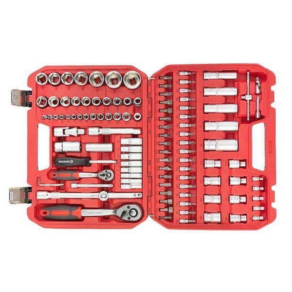 Набір інструментів 1/2" & 1/4" 110од (ET-6108SP) INTERTOOL ET-9108 ET-9108 фото