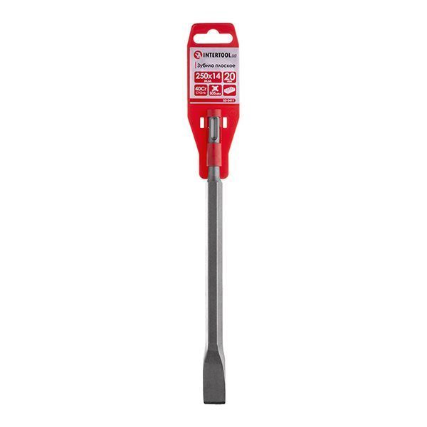 Зубило плоске, SDS-Plus, 20 мм, 250&times;14 мм INTERTOOL SD-0411 SD-0411 фото
