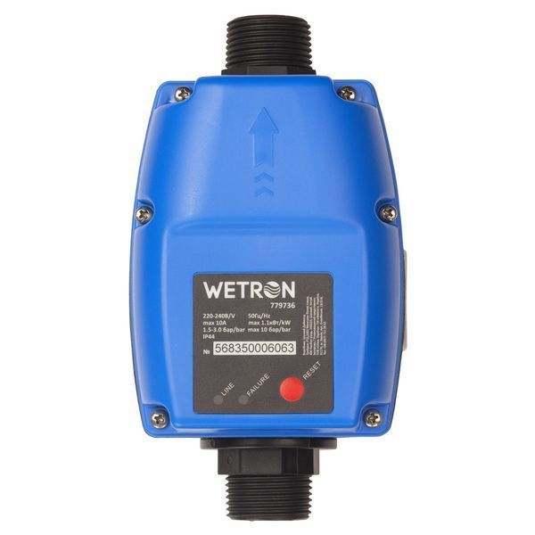 Контроллер давления электронный 1.1кВт &Oslash;1" рег давл вкл 1.0-3.0 бар WETRON (779736) 779736 фото