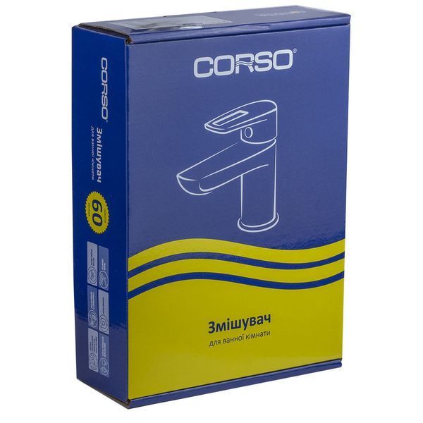 Змішувач GARDA &Oslash;35 для раковини литої на шпильці CORSO (BC-2A121W) (9605003) 9605003 фото
