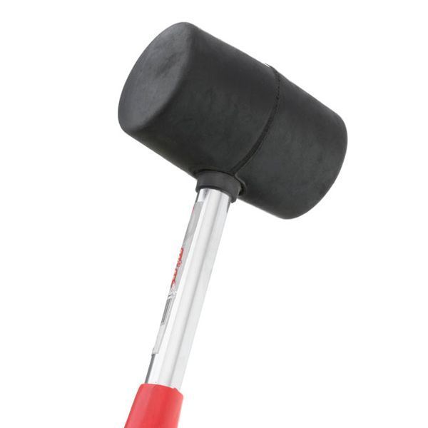 Киянка гумова, 320 г, 45 мм, чорна гума, металева ручка INTERTOOL HT-0229 HT-0229 фото