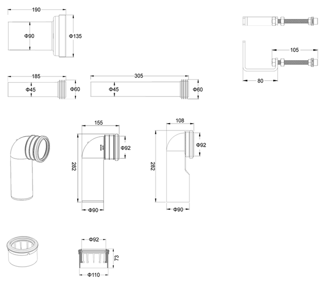 Комплект: Mixxus Premium Ellipse-SET-2101 (в 2 ящ) Унитаз система смыва Tornado 3.0+ Инсталляция Koer KT-0404 + панель KT-0604-03 White (MP6667) MP6667 фото