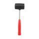 Киянка гумова, 320 г, 45 мм, чорна гума, металева ручка INTERTOOL HT-0229 HT-0229 фото 1