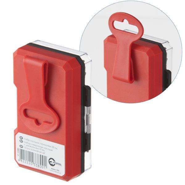 набор отверточных насадок с держателем, 33 ед. INTERTOOL VT-3380 VT-3380 фото