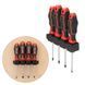 Отверточный набор, 4 ед., S2, 100 мм (SL5, SL6, PH1, PH2) STORM INTERTOOL VT-3434 VT-3434 фото 4