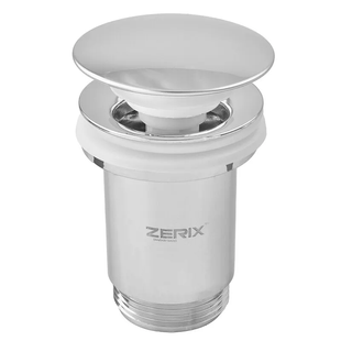 Донный клапан для раковины Zerix BV-01 1 1/4'' с переливом автоматический СLICK-СLACK (Цвет хром) (ZX6017) ZX6017 фото