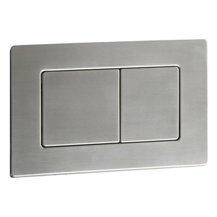 Панель змиву Koer KT-0612-02 240x160x10mm з нержавіючої сталі, кнопка квадратна SUS304 (KR6120) KR6120 фото