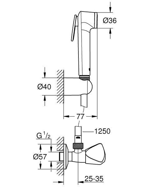 Гігієнічний душовий набір Grohe Tempesta-F Trigger Spray (27514001) 27514001 фото
