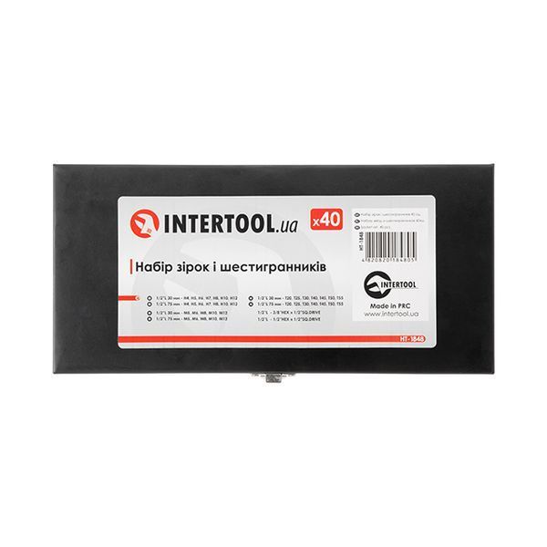 Набір зірок і шестигранників, 40 од. INTERTOOL HT-1848 HT-1848 фото