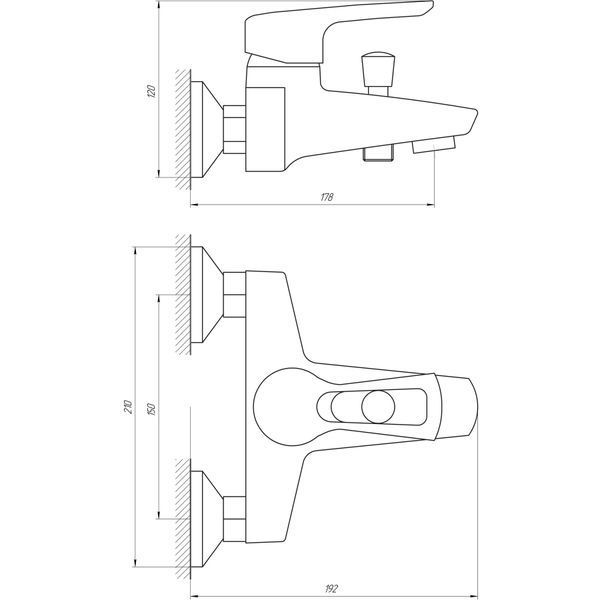 Змішувач для ванни Globus Lux SEVA GLSV-0102 000008766 фото