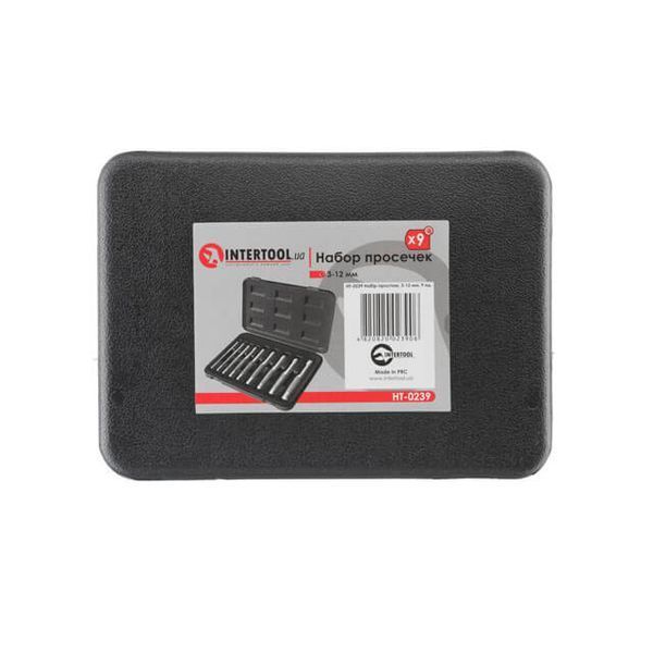 Набір просічок, 9 од., 3-12 мм INTERTOOL HT-0239 HT-0239 фото