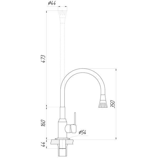 Змішувач для кухні Domino ELLIPSE DCC-203SA-S21 000025218 фото