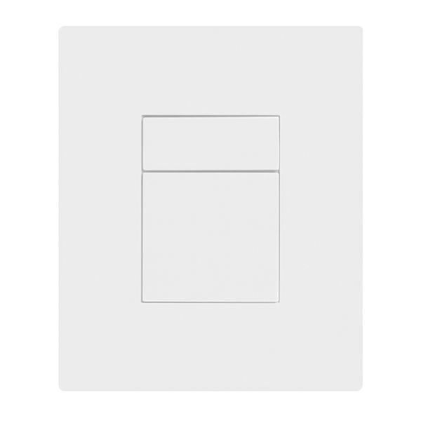 Панель змиву пластикова Koer KT-0607-03 157x198x3mm, кнопка квадратна (колір білий) (KR5714) KR5714 фото
