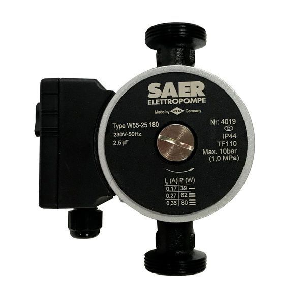 Насос циркуляційнний SAER W55-25 180мм + гайки 000019357 фото