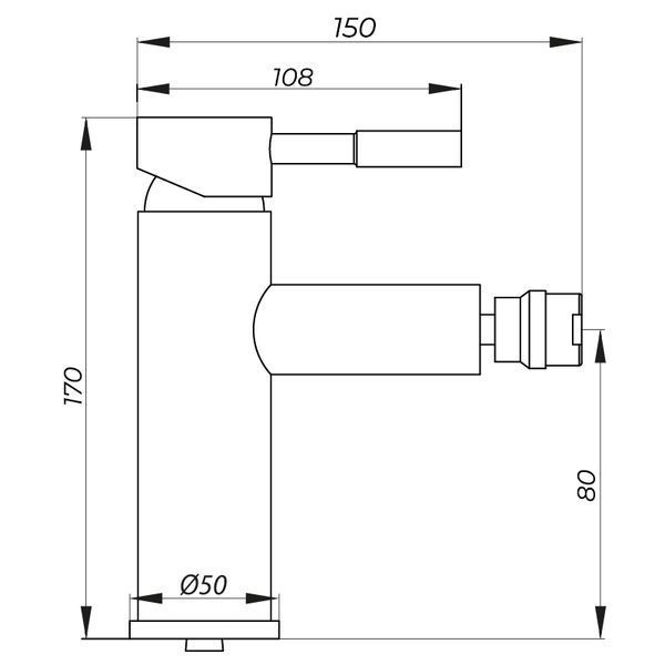 Змішувач для біде Zerix LR75005 (LL1668) LL1668 фото