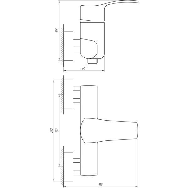Змішувач для душу Globus Lux QUEENSLAND GLQU-0105 000008761 фото