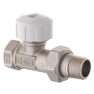 Кран радиаторный термостатический Roho R5160-050 - 1/2" (М30х1,5) прямой (RO0124) RO0124 фото