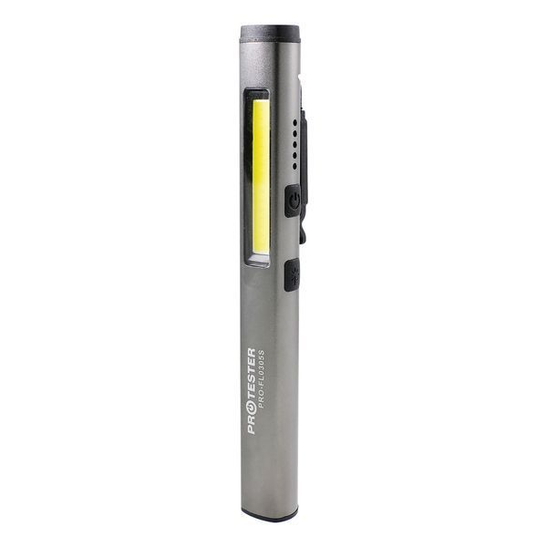 Фонарик светодиодный алюминиевый (COB+LED) с УФ, лазером и магнитом Pen Light PROTESTER PRO-FL0305S PRO-FL0305S фото