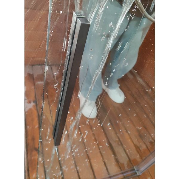 Шторки стеклянные на ванну раздвижные Koer SR BS06-120x150-TR-07 прозрачное стекло Easy Clean 6мм, графит (KR5947) KR5947 фото