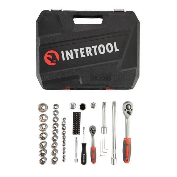 Набор инструментов 1/2" & 1/4" 72ед (ET-6072SP) INTERTOOL ET-9072 ET-9072 фото
