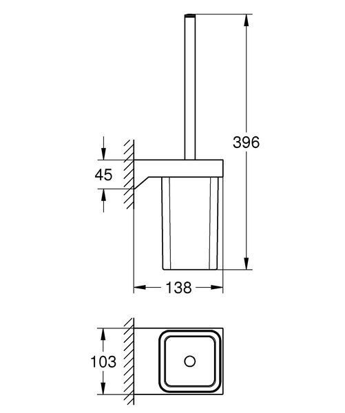 Туалетный ершик в комплекте Grohe Selection Cube (40857000) 40857000 фото