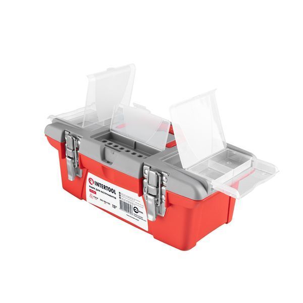 Ящик для инструментов с металлическими замками, 13" 335*185*130мм INTERTOOL BX-0513 BX-0513 фото