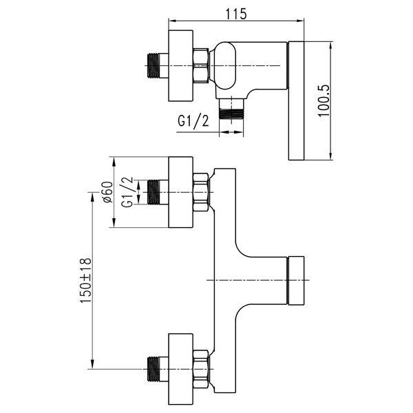 Змішувач для душу TOPAZ MODERNO TMD-33701-H78A 000031408 фото