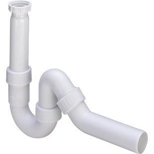 Сифон для раковины VIEGA 1 1/2&Prime;х50 без патр. 45&deg; пластик белый трубный б/г 102821 000006851 фото