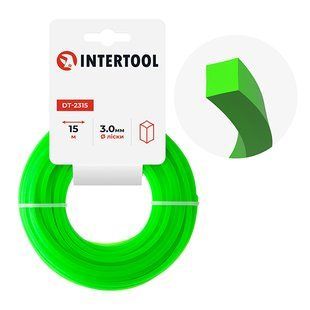 Леска для триммера "квадрат", 3.0 мм x 15 м INTERTOOL DT-2315 DT-2315 фото
