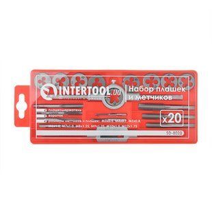 Набор плашек и метчиков, 20 ед., M3-M12 INTERTOOL SD-8020 SD-8020 фото