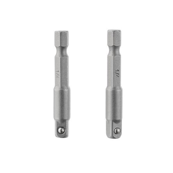 Перехідник з Hex 1/4" на квадрат 1/4", під шуруповерт, Cr-V, уп. 2 шт., STORM INTERTOOL VT-0234 VT-0234 фото