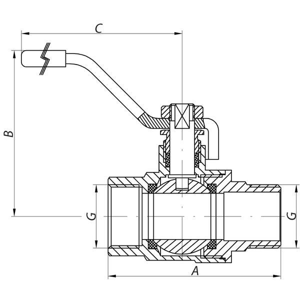 Кран кульовий Waterpro 1 1/4 "ГГР (WP0138) WP0138 фото