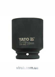 Головка торцевая ударная 6-гранная YATO: удлиненная, квадрат 3/4", М=50 мм, L=90 мм YT-1150 YT-1150 фото