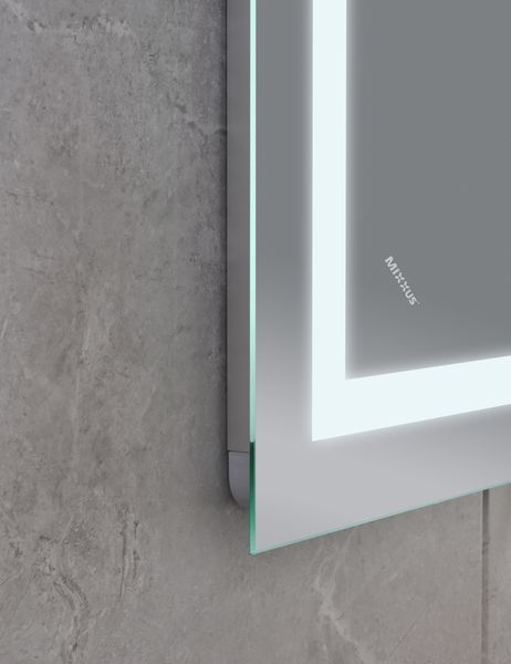 Дзеркало Mixxus WARM MR02-100x70 з Led Touch, Anti-fog, димером, регулятором яскравості, годинником (MI6002) MI6002 фото