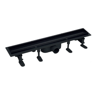 Душовий трап MIXXUS DRAIN-06-40 BLACK з пласт. основою і накладкою із нерж. сталі 70x400мм (MI6527) MI6527 фото