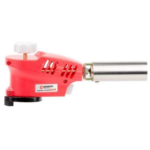Горелка газовая с пьезоподжигом. INTERTOOL GB-0023 GB-0023 фото
