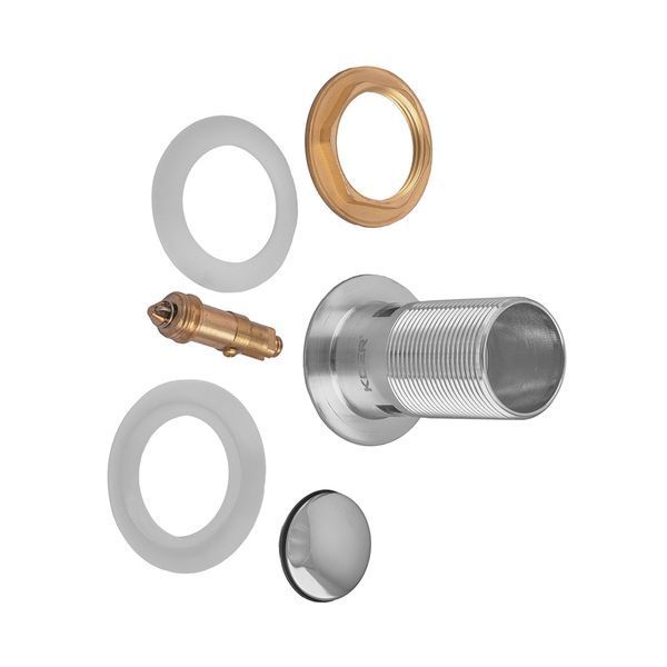 Донный клапан для раковины Koer PW-09-01 1 1/4'' с переливом автоматический СLICK-СLACK (Цвет хром) (KR5796) KR5796 фото