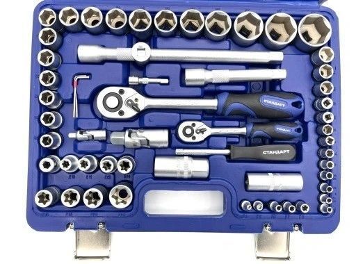 Автомобільний набір інструментів 1/4", 1/2" 108од. (6-гр.) СТАНДАРТ STM-0108-6 STM-0108-6 фото